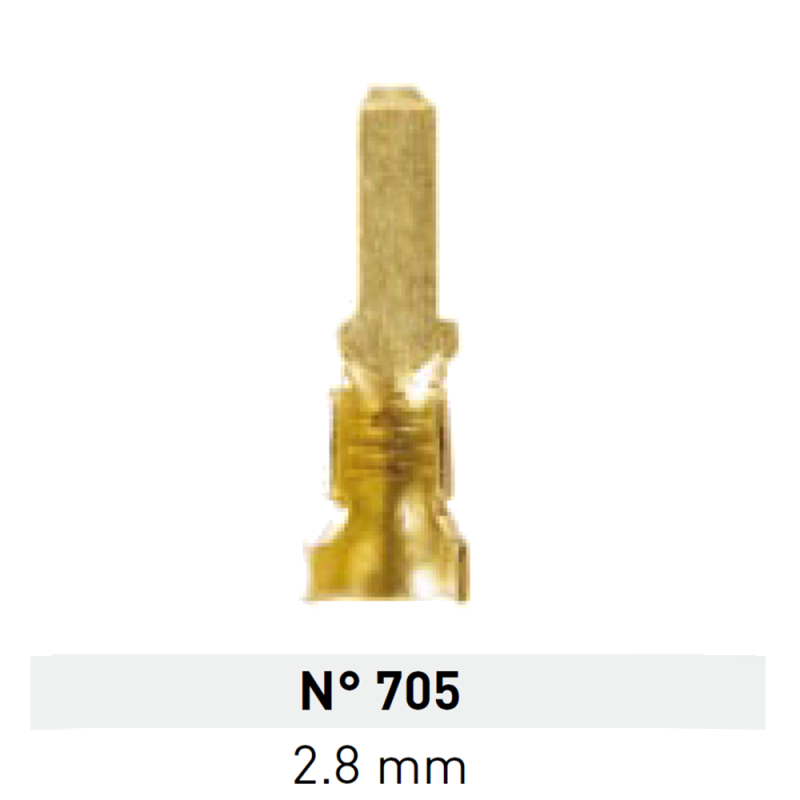 Terminal de Laton Pala Macho 2,8mm Nº 705 LCT