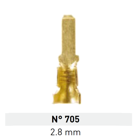 Terminal de Laton Pala Macho 2,8mm Nº 705 LCT