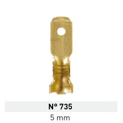 Terminal de Laton Pala Macho 5mm Nº 735 LCT