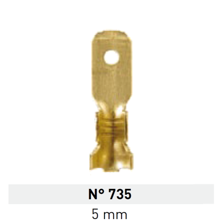 Terminal de Laton Pala Macho 5mm Nº 735 LCT