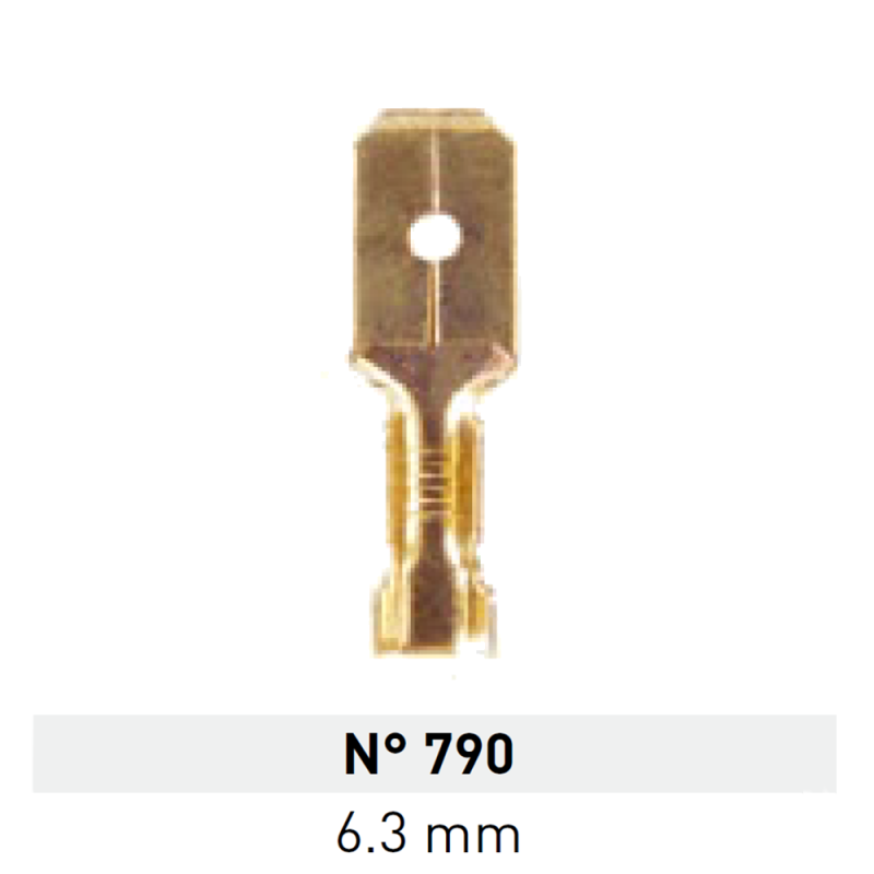 Terminal de Laton Pala Macho 6,3mm Nº 790 LCT