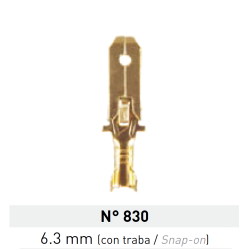 Terminal de Laton Pala Macho 6,3mm Nº 830 LCT