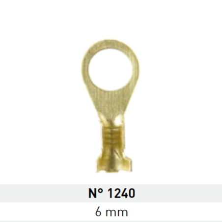 Terminal de Laton Ojal 6mm Nº 1240 LCT