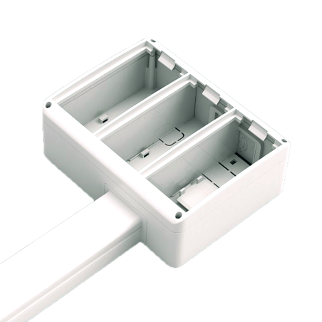 Caja de Superficie 3 Faceplates PD3M Hellermann Tyton