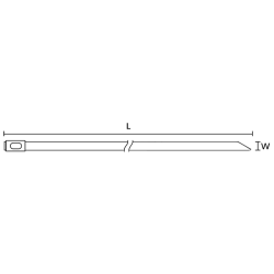 Precinto Acero Inoxidable, 201 x 8mm PM 8H 304 Hellermann Tyton