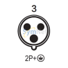 Toma de Empotrar 3P+T 32A 220/250Vca 6H IP44 Az N-3246 Steck