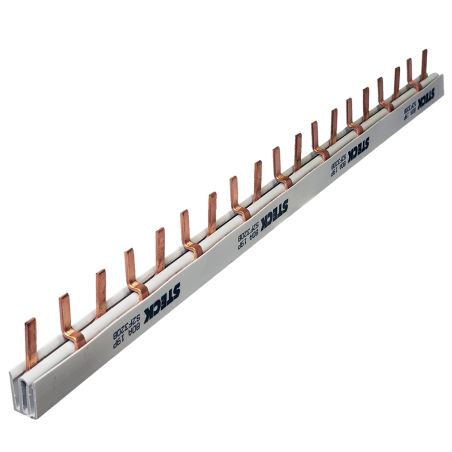 Peine de Conexion Bifasico, 80A, 9X 2Polos, 320mm. S-2F320B Steck