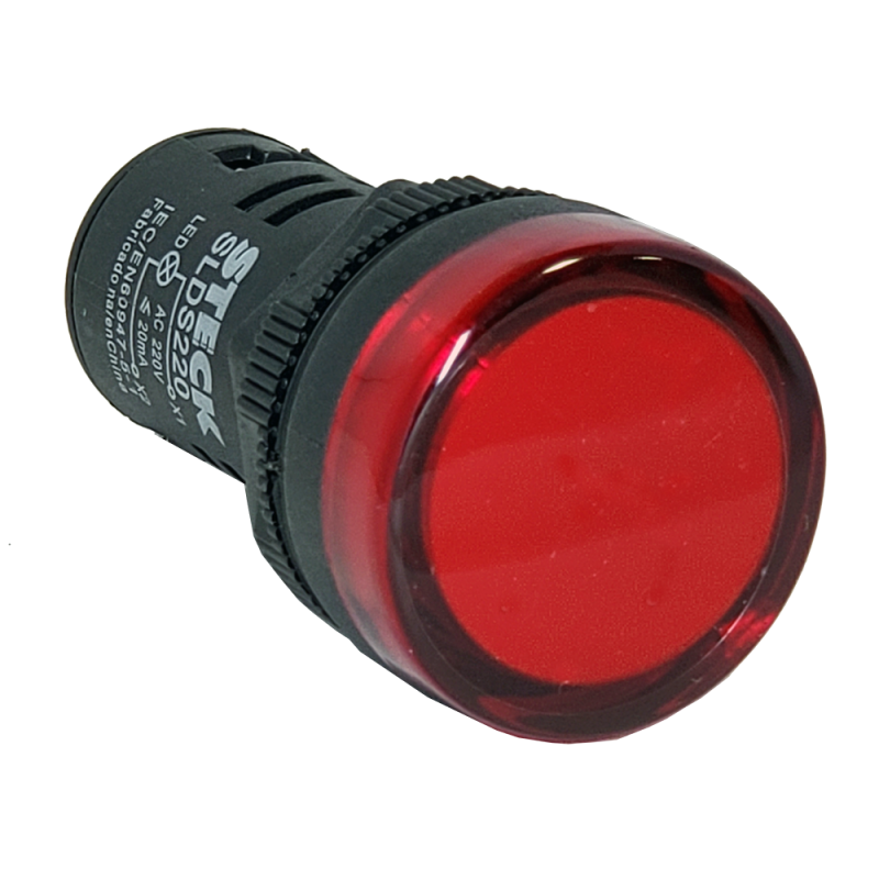 Piloto Luminoso Monolitico Led Ø22, 220V Ac, Rojo SLDS2201 Steck