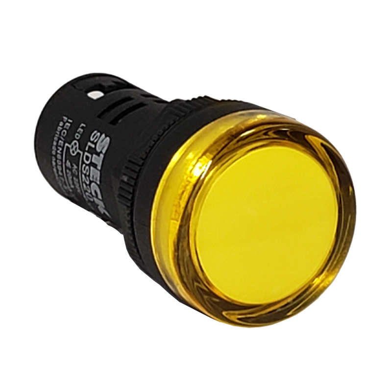 Piloto Luminoso Monolitico Led Ø22, 220V Ac, Amarillo SLDS2203 Steck