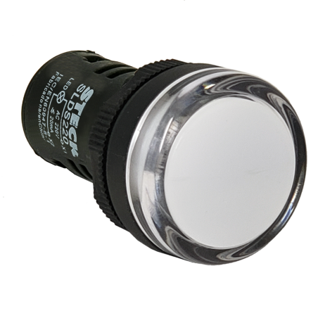 Piloto Luminoso Monolitico Led Ø22, 24V Ac/Dc, Blanco SLDS245 Steck