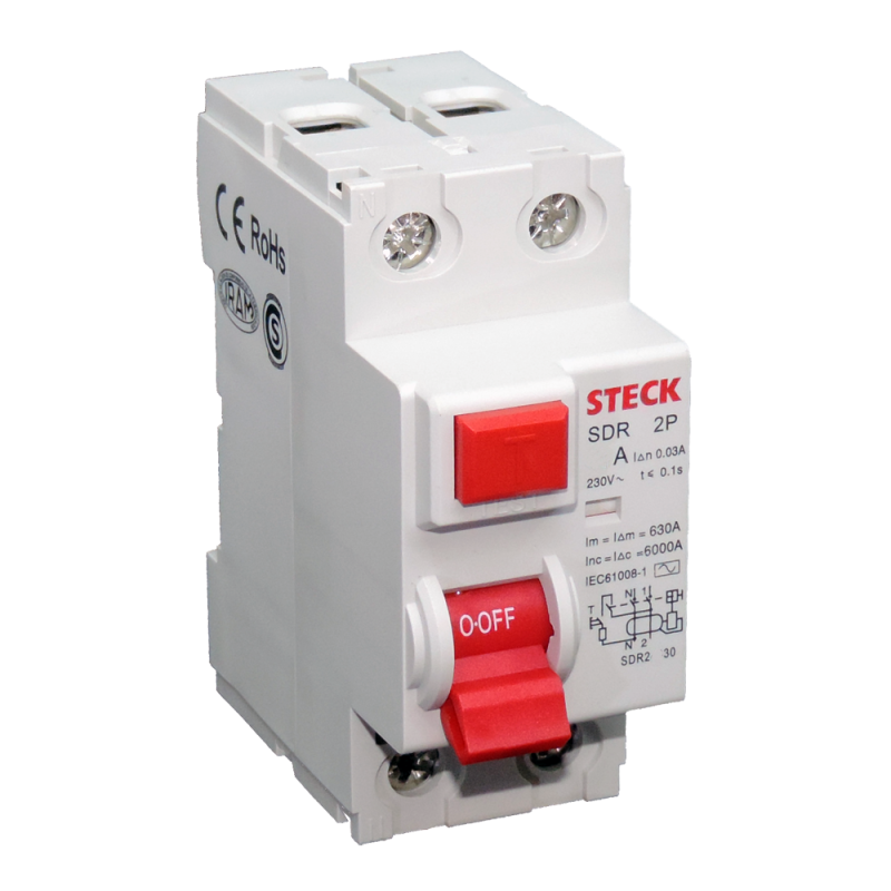 Interruptor Diferencial 2P,  25A, 30mA, 230V SDR22530 Steck