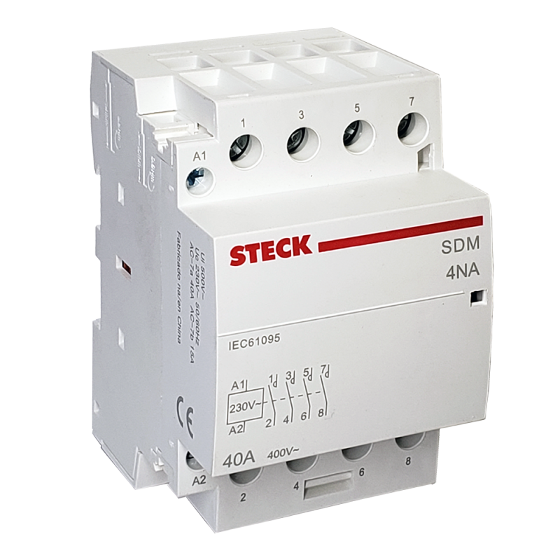 Contactor Modular 4NA + 0NC 40A 230Vac SDM4040M Steck