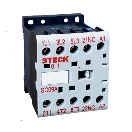 Mini Contactor Tripolar 9A 1NC, 220Vca SC09A01M30 Steck