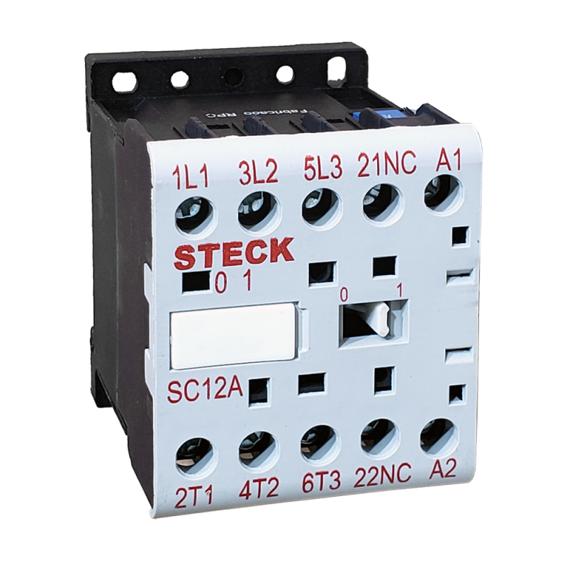 Mini Contactor Tripolar 12A 1NC, 24Vca SC12A01B30 Steck