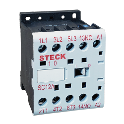 Mini Contactor Tripolar 12A 1NA, 24Vca SC12A10B30 Steck