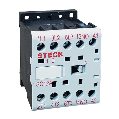 Mini Contactor Tripolar 12A 1NA, 220Vca SC12A10M30 Steck