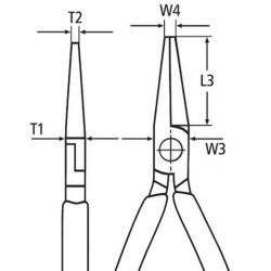 Pinza Punta Montaje 25 06 160 160mm 1000V Knipex